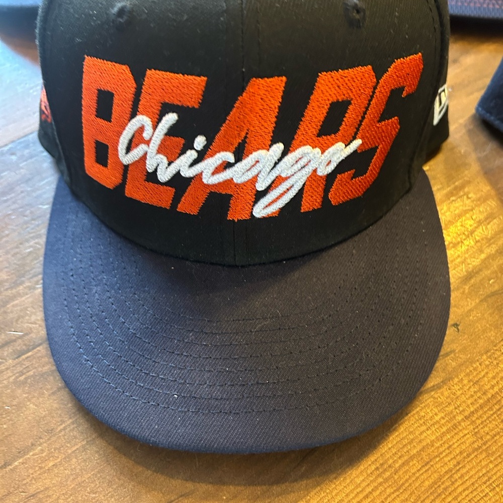 New Era Black and Orange Chicago Bears Hat draft hat